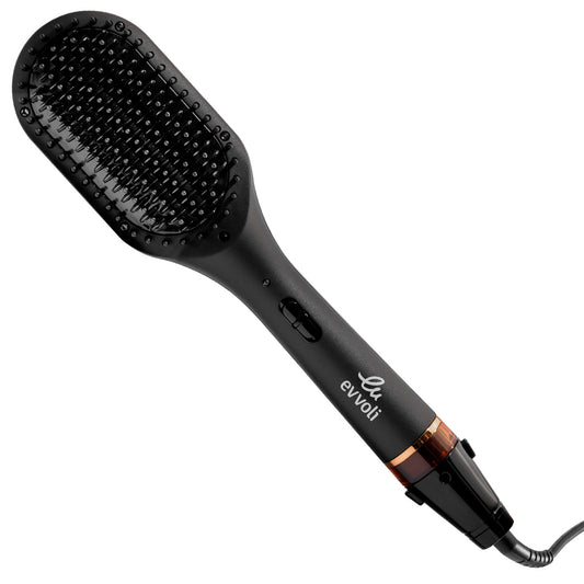 فرشاة تمليس الشعر من إيڤولي  مطلية بالسيراميك مع ثلاث مستويات للحرارة