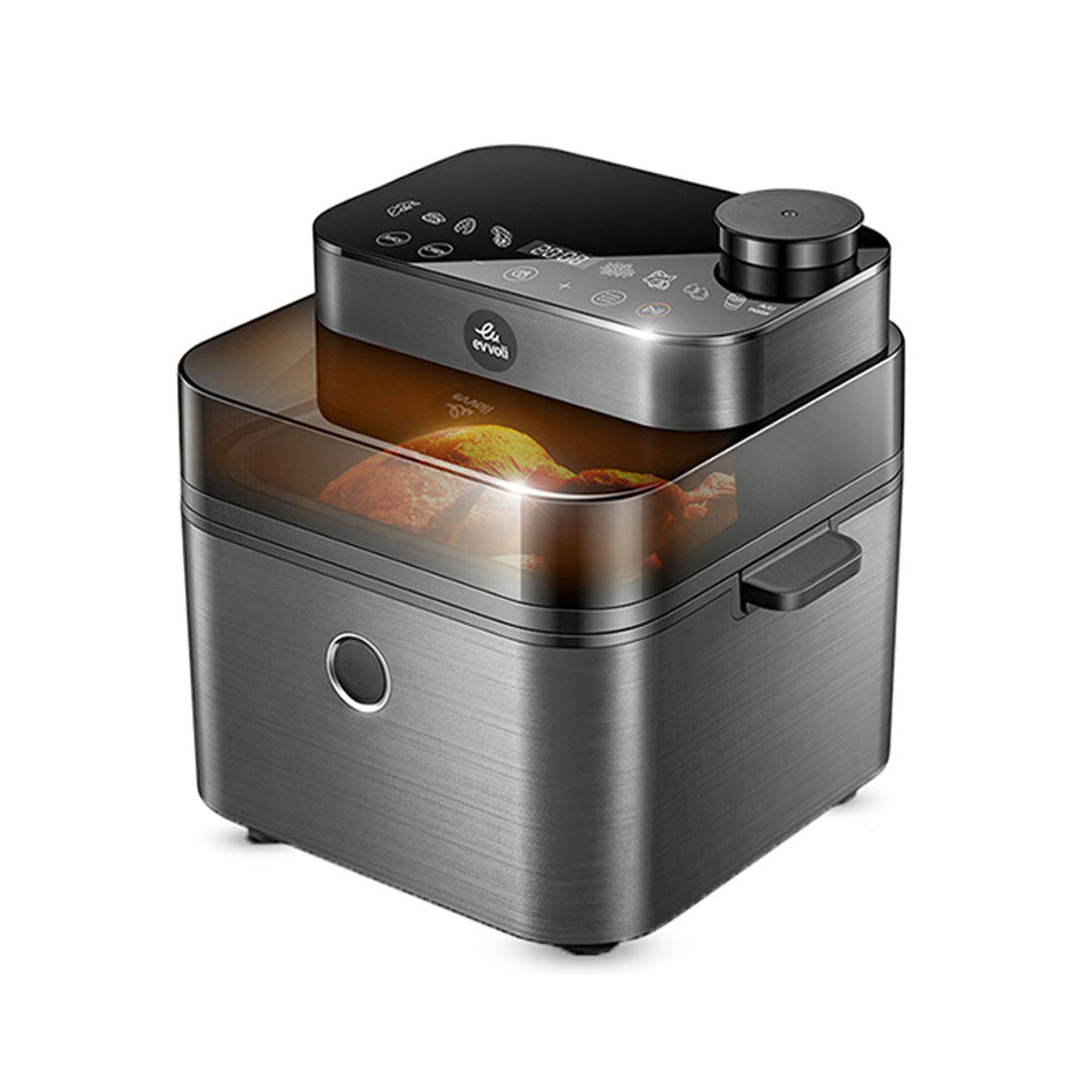 Evvoli Air Fryer with Juicy and Crispy Options | 1650W | 8L
