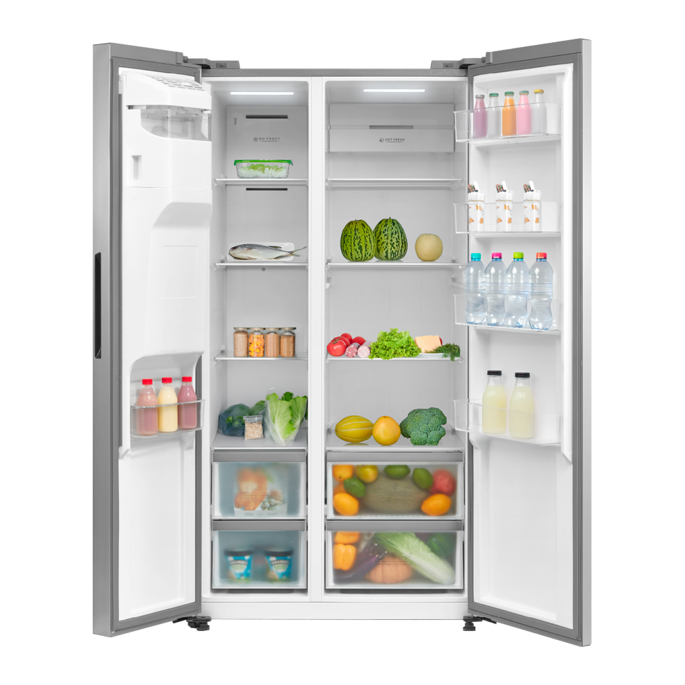 Evvoli EVRFM-S635S – 635L Side-by-Side Refrigerator