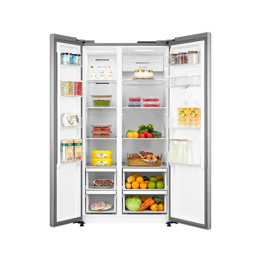 Evvoli EVRFM-S650S – 650L Side-by-Side Refrigerator