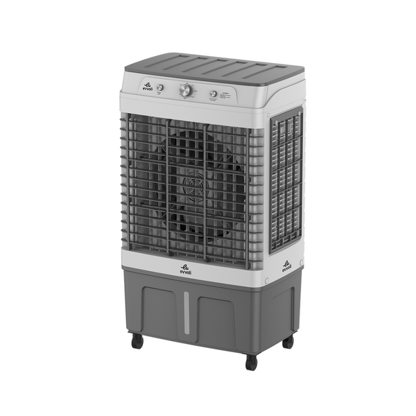 Evvoli Free Standing Air Cooler, Oscillation Function, 3 Speed Levels, 4 Ice Boxes Included | 350W | 50 Liters